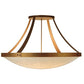 Meyda Lighting Urban 43" 8-Light Cortez Gold Semi-flush Mount Ceiling Light With Whitestone Idalight Shade