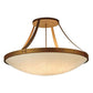 Meyda Lighting Urban 43" 8-Light Cortez Gold Semi-flush Mount Ceiling Light With Whitestone Idalight Shade