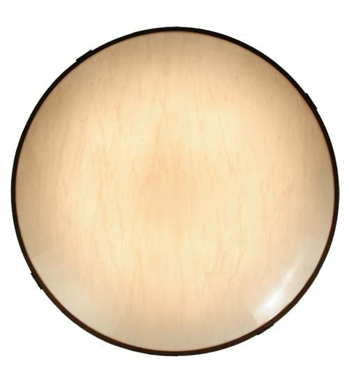 Meyda Lighting Urban 43" 8-Light Cortez Gold Semi-flush Mount Ceiling Light With Whitestone Idalight Shade