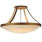Meyda Lighting Urban 43" 8-Light Cortez Gold Semi-flush Mount Ceiling Light With Whitestone Idalight Shade