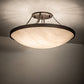 Meyda Lighting Urban 43" 8-Light Oil Rubbed Bronze Semi-flush Mount Light With Ivory Fleshtone Idalight Shade
