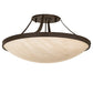 Meyda Lighting Urban 43" 8-Light Oil Rubbed Bronze Semi-flush Mount Light With Ivory Fleshtone Idalight Shade