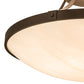 Meyda Lighting Urban 43" 8-Light Oil Rubbed Bronze Semi-flush Mount Light With Ivory Fleshtone Idalight Shade