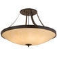 Meyda Lighting Urban 43" 8-Light Timeless Bronze Semi-flush Mount Ceiling Light With Botticino Idalight Shade Glass