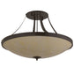 Meyda Lighting Urban 43" 8-Light Timeless Bronze Semi-flush Mount Ceiling Light With Botticino Idalight Shade Glass