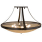 Meyda Lighting Urban 43" 8-Light Timeless Bronze Semi-flush Mount Ceiling Light With Botticino Idalight Shade Glass