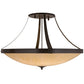 Meyda Lighting Urban 43" 8-Light Timeless Bronze Semi-flush Mount Ceiling Light With Botticino Idalight Shade Glass