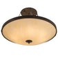Meyda Lighting Urban 43" 8-Light Timeless Bronze Semi-flush Mount Ceiling Light With Botticino Idalight Shade Glass
