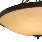 Meyda Lighting Urban 43" 8-Light Timeless Bronze Semi-flush Mount Ceiling Light With Botticino Idalight Shade Glass