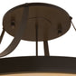 Meyda Lighting Urban 43" 8-Light Timeless Bronze Semi-flush Mount Ceiling Light With Botticino Idalight Shade Glass