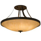 Meyda Lighting Urban 43" 8-Light Timeless Bronze Semi-flush Mount Ceiling Light With Botticino Idalight Shade Glass