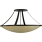 Meyda Lighting Urban 44" 8-Light Timeless Bronze Semi-flush Mount Ceiling Light With Beige Sahara Taupe Idalight Shade Glass