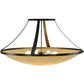 Meyda Lighting Urban 44" 8-Light Timeless Bronze Semi-flush Mount Ceiling Light With Beige Sahara Taupe Idalight Shade Glass