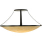 Meyda Lighting Urban 44" 8-Light Timeless Bronze Semi-flush Mount Ceiling Light With Beige Sahara Taupe Idalight Shade Glass