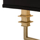 Meyda Lighting Urbanite 13" 2-Light Gold Metallic High Gloss Wall Sconce With Black Fabric Shade Glass