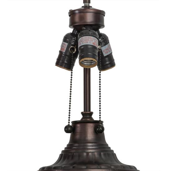 Meyda Lighting Urn 28" 3-Light Mahogany Bronze Table Lamp Base