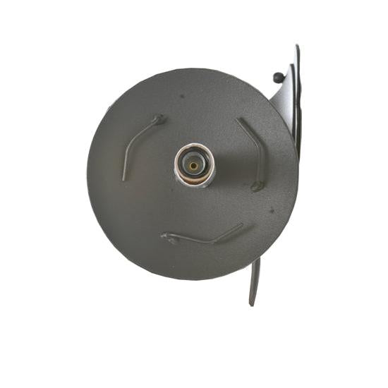 Meyda Lighting Utana Bluffs 7" Wrought Iron Right Wall Sconce With Honey Amber Shade Glass