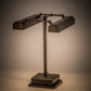 Meyda Lighting Utica 17" 2-Light Chemical Antique Brass Library Table Lamp