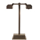 Meyda Lighting Utica 17" 2-Light Chemical Antique Brass Library Table Lamp