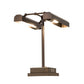 Meyda Lighting Utica 17" 2-Light Chemical Antique Brass Library Table Lamp