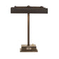 Meyda Lighting Utica 17" 2-Light Chemical Antique Brass Library Table Lamp