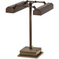 Meyda Lighting Utica 17" 2-Light Chemical Antique Brass Library Table Lamp