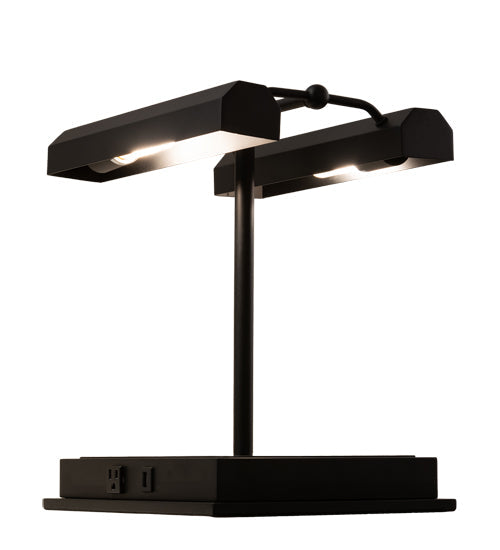Meyda Lighting Utica 17" 2-Light Oil Rubbed Bronze Table Lamp
