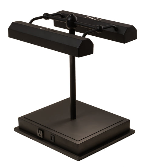Meyda Lighting Utica 17" 2-Light Oil Rubbed Bronze Table Lamp