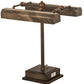 Meyda Lighting Utica Library 16" 2-Light Antique Brass Banker's Table Lamp
