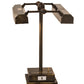 Meyda Lighting Utica Library 16" 2-Light Antique Brass Banker's Table Lamp