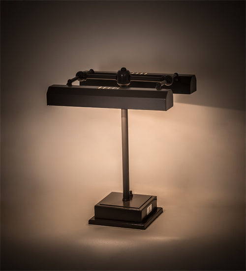 Meyda Lighting Utica Library 16" 2-Light Oil Rubbed Bronze Banker's Table Lamp