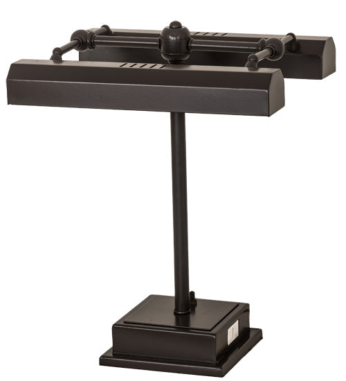 Meyda Lighting Utica Library 16" 2-Light Oil Rubbed Bronze Banker's Table Lamp