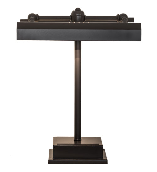 Meyda Lighting Utica Library 16" 2-Light Oil Rubbed Bronze Banker's Table Lamp