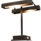 Meyda Lighting Utica Library 16" 2-Light Oil Rubbed Bronze Banker's Table Lamp