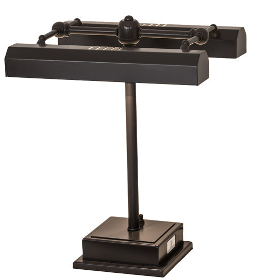 Meyda Lighting Utica Library 16" 2-Light Oil Rubbed Bronze Banker's Table Lamp