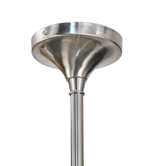 Meyda Lighting Utopia 14" Brushed Nickel Synchronic Mini Pendant Light With Multi-Colored Shade Glass