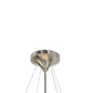 Meyda Lighting Utopia 22" 3-Light Polished Nickel Tessella Pendant Light With Yellow & Clear Shade Glass