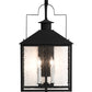 Meyda Lighting Vaculin 14" 4-Light Matte Black Wall Sconce With Clear Seeded Shade Glass