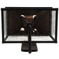 Meyda Lighting Vaculin 14" 4-Light Matte Black Wall Sconce With Clear Seeded Shade Glass