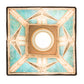 Meyda Lighting Valencia 187890 7" Mahogany Bronze Mission Mini Pendant Light With Multi-Colored Shade Glass