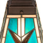 Meyda Lighting Valencia 187890 7" Mahogany Bronze Mission Mini Pendant Light With Multi-Colored Shade Glass