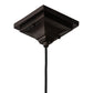 Meyda Lighting Valencia 7" Mahogany Bronze Mission Mini Pendant Light With Multi-Colored Shade Glass