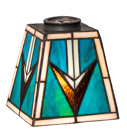 Meyda Lighting Valencia 7" Mission Multi-Colored Stained Shade Glass
