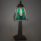 Meyda Lighting Valencia Mission 15" Mahogany Bronze Mini Table Lamp With Multi-Colored Stained Shade Glass