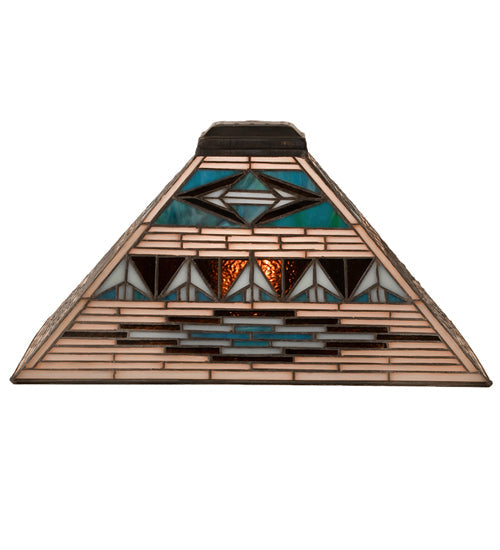 Meyda Lighting Valencia Mission 20" Multi-Colored Stained Shade Glass