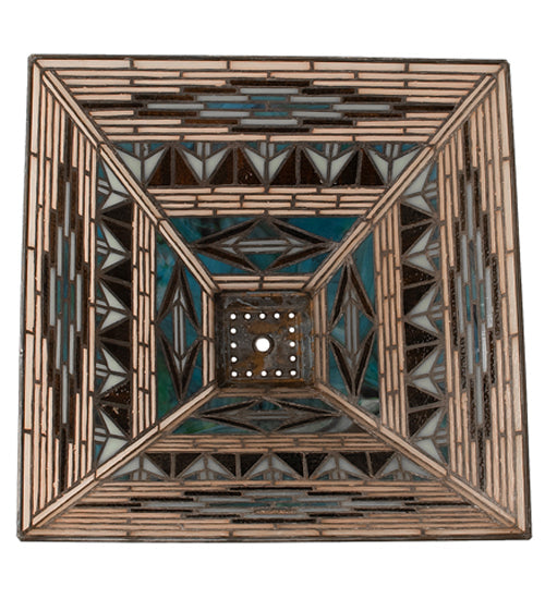 Meyda Lighting Valencia Mission 20" Multi-Colored Stained Shade Glass