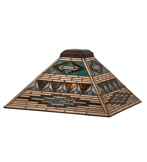 Meyda Lighting Valencia Mission 20" Multi-Colored Stained Shade Glass