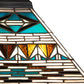 Meyda Lighting Valencia Mission 24" 2-Light Mahogany Bronze Table Lamp With Multi-Colored Shade Glass
