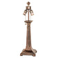 Meyda Lighting Valencia Mission 24" 2-Light Mahogany Bronze Table Lamp With Multi-Colored Shade Glass