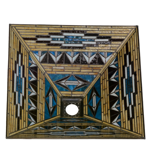 Meyda Lighting Valencia Mission 24" Multi-Colored Stained Shade Glass